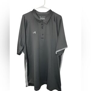 Under Armour Loose Fit Heatgear Gray Polo Shirt-Men’s 4XL